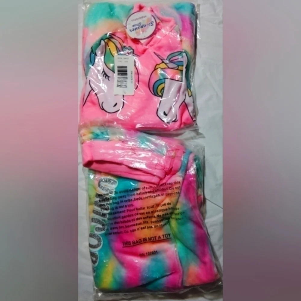 Justice Sleepovers Shop Unicorn Rainbow Pajama Set